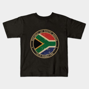 Vintage Republic of South Africa African Flag Kids T-Shirt